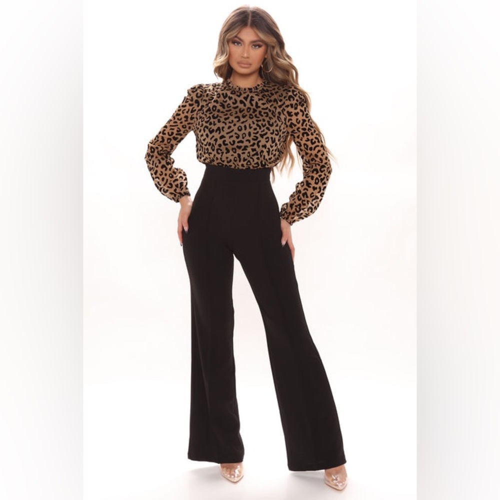 Fashion nova Jumpsuit - Black/Brown size Small